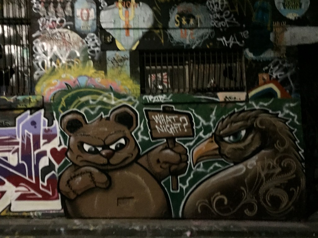 Graffiti along Hosier Lane