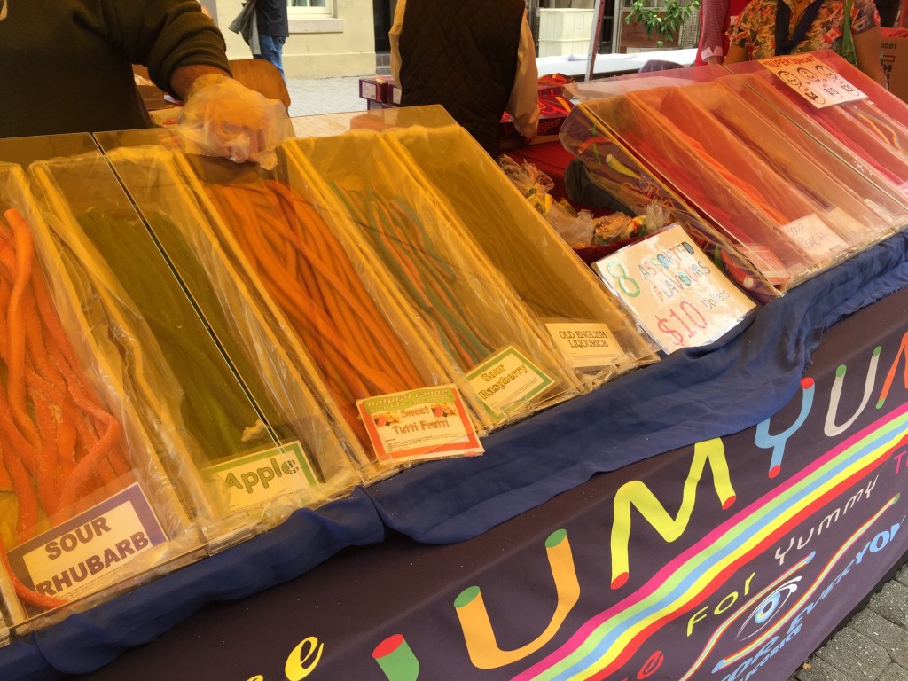 Candy stand at Salamanca Market