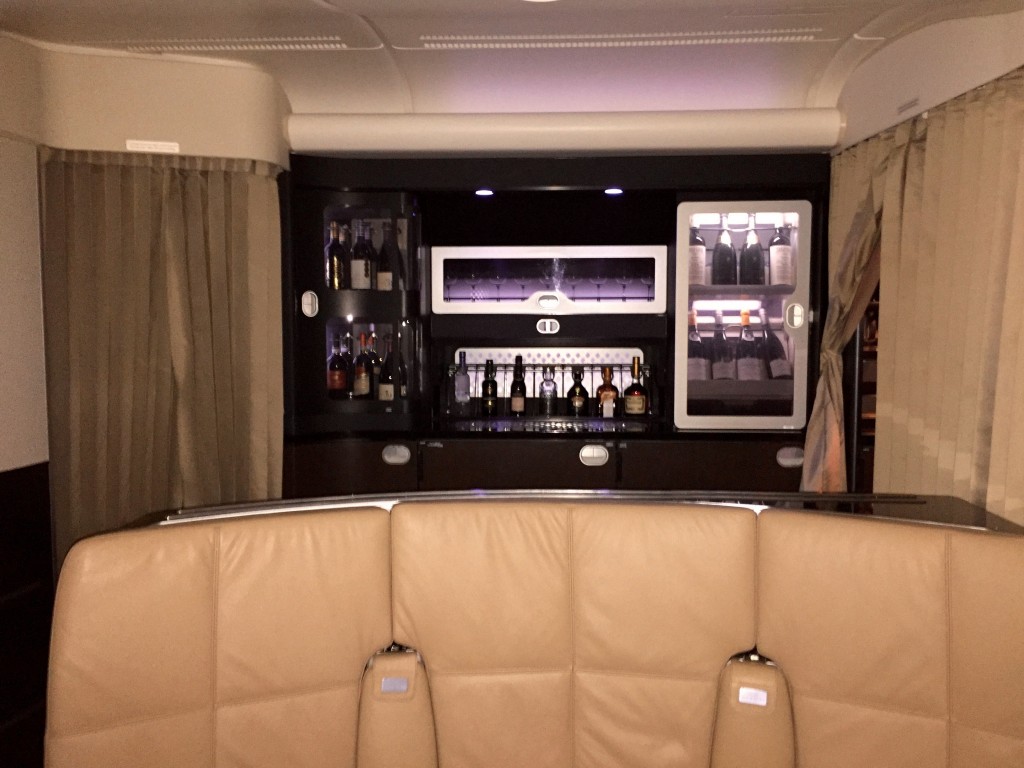 First Class Lounge on the plane