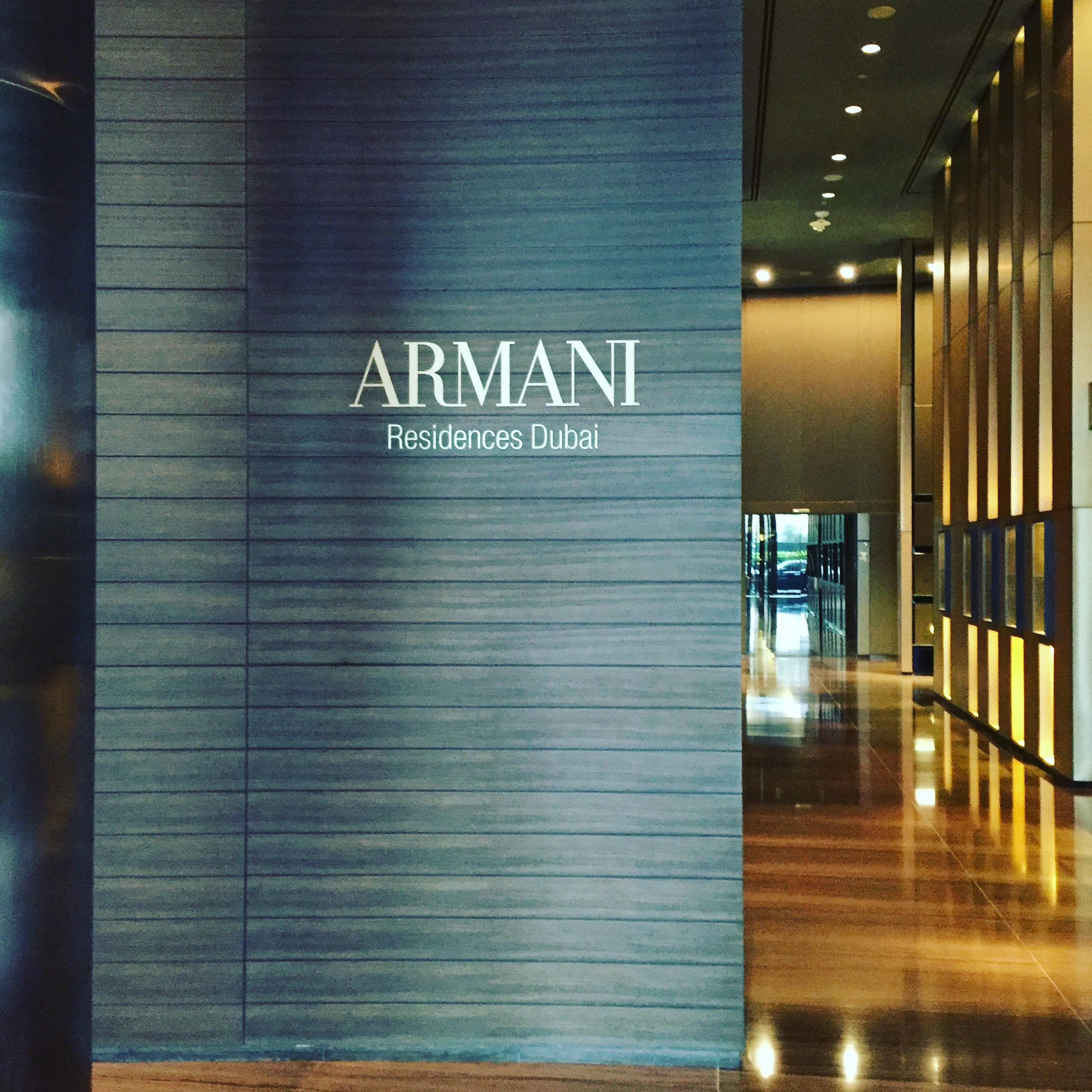 Waiting for high tea at the Armani Residences at Burj Khalifa