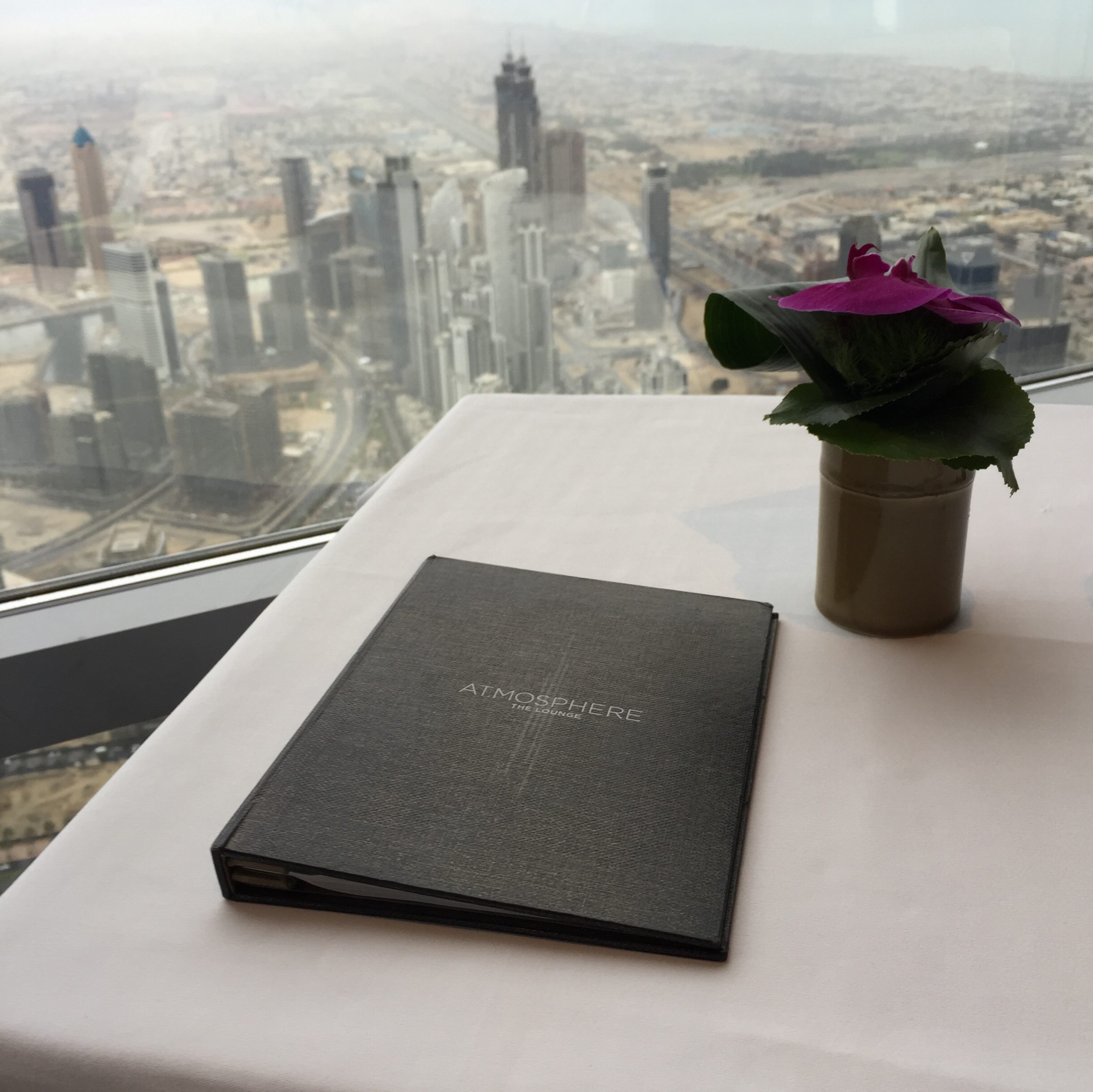 Window table at At.moshpere at Burj Khalifa