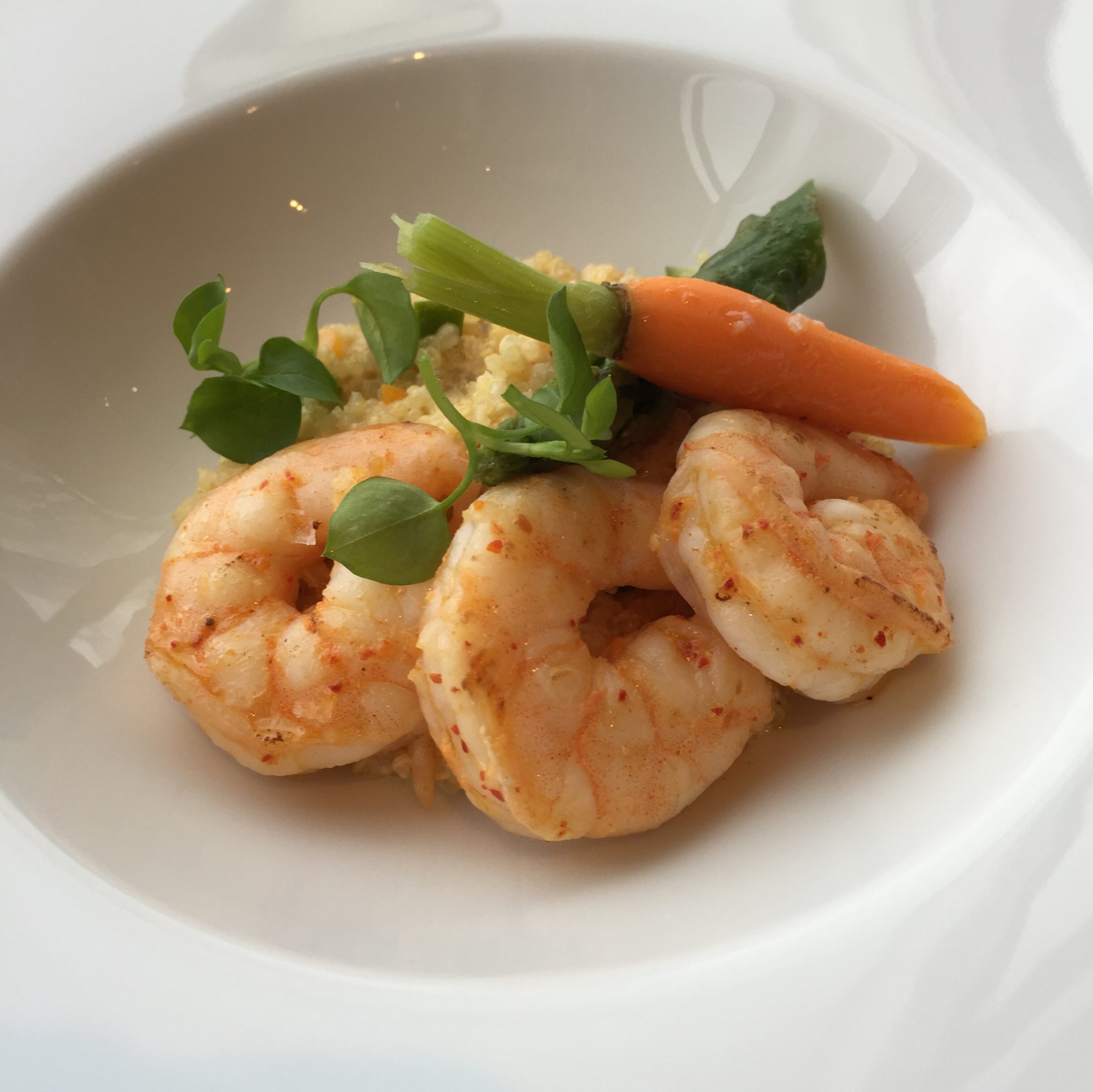 High Tea Shrimp Course