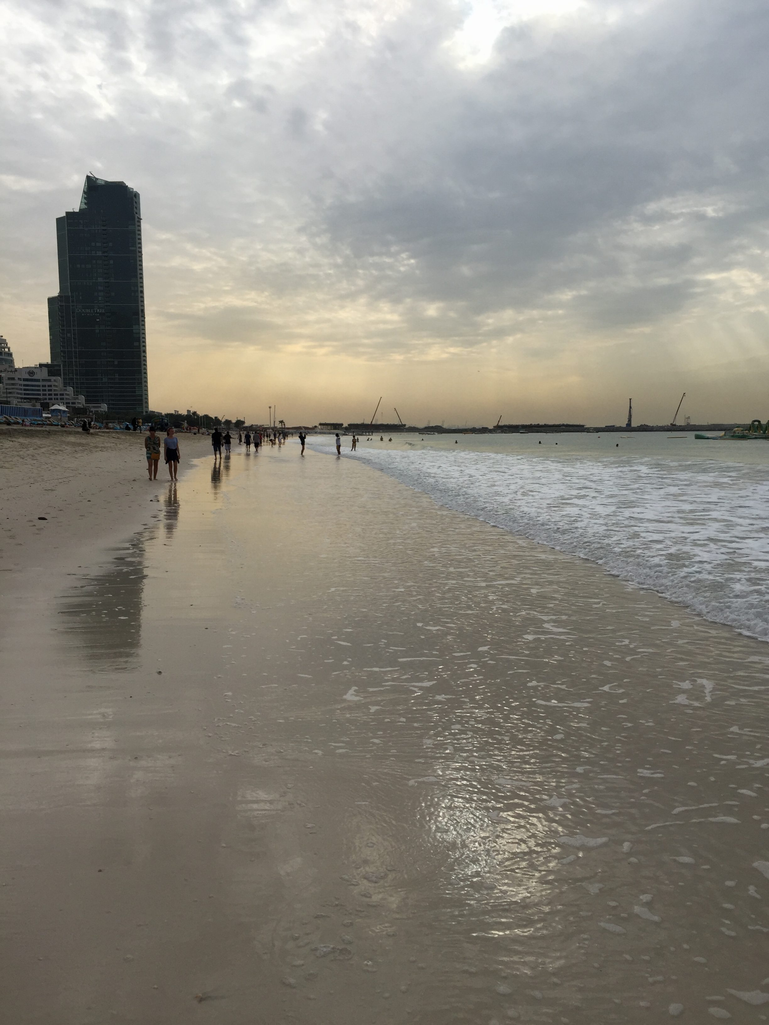 Sun shining down on JBR Beach