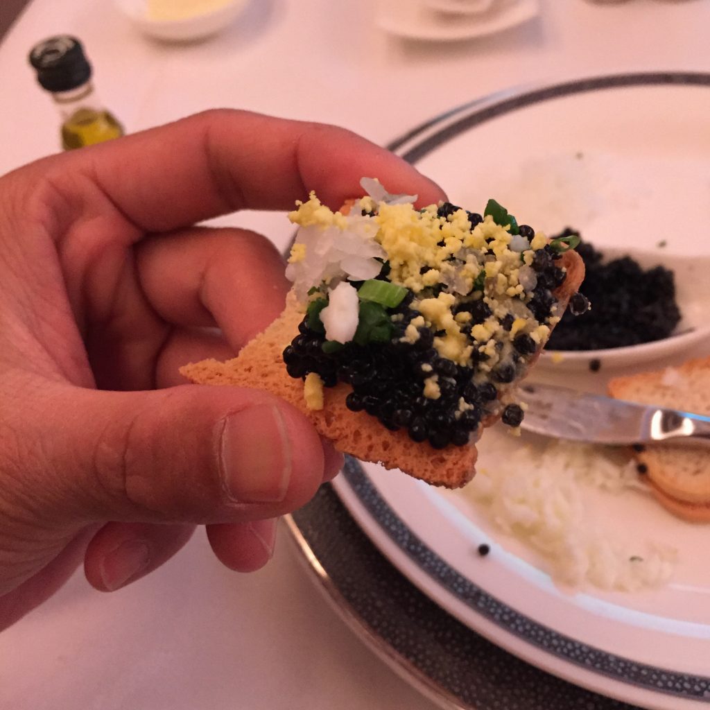 How to eat caviar