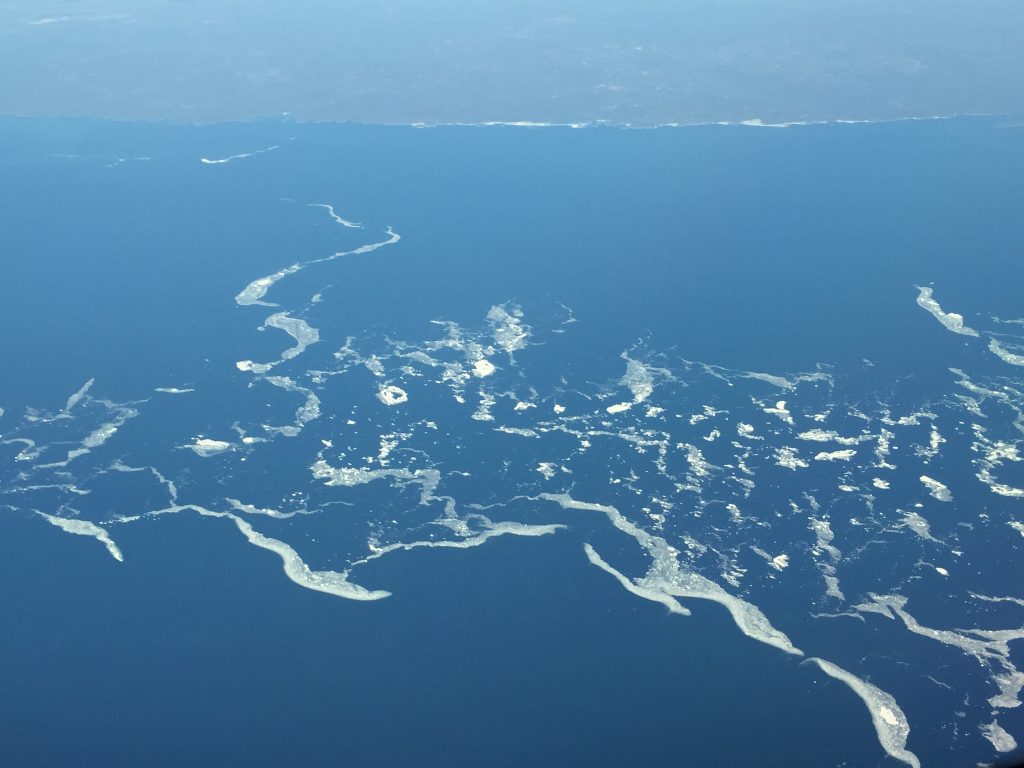 Frozen waters somewhere over Canada